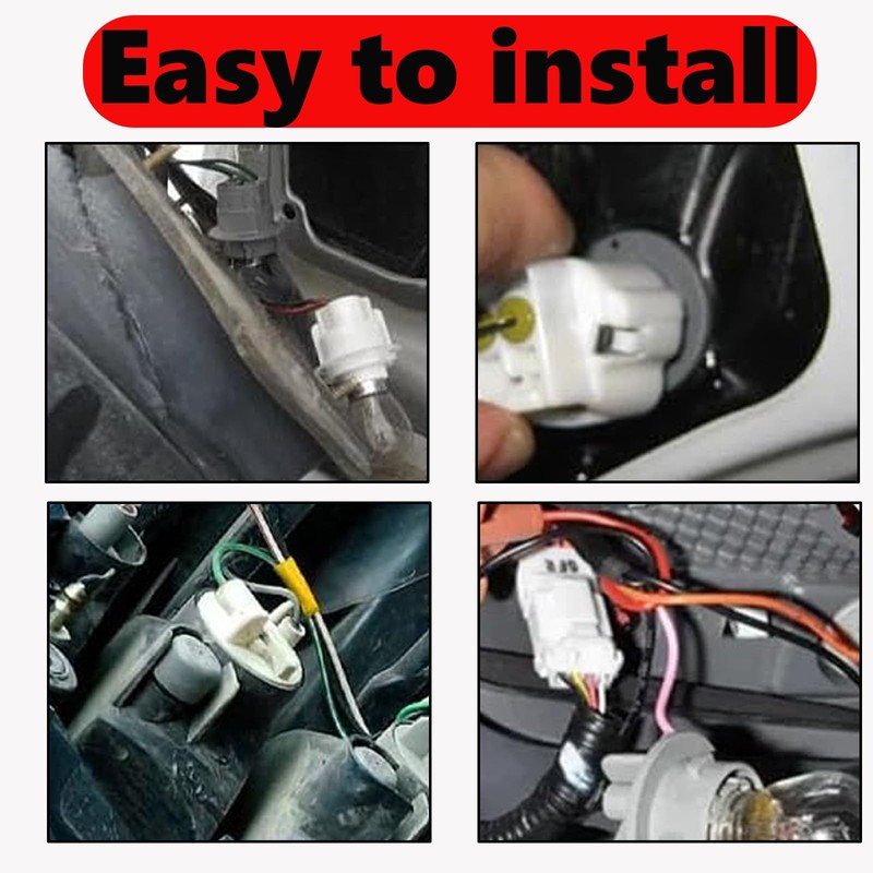 2Pcs 92451-4C500 Rear Tail Light Bulb Socket and Wire Harness