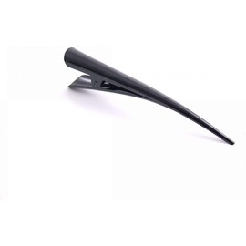 Mytoptrendz® Girls Women Black Alligator Beak Hair Clip with Teeth Long Metal Concord Clip, Pack of 2 pcs