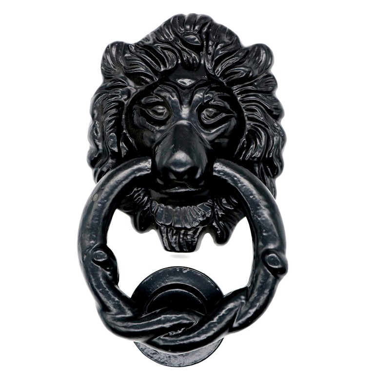 Mythrojan Lion Head Front Door Knocker Artisan Made Antique Door