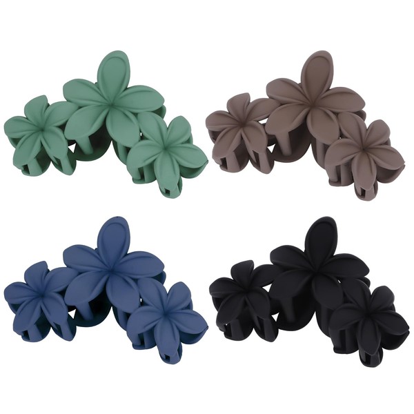Hawaiian Flower Hair Clips Large Matte Hair Claw for Women