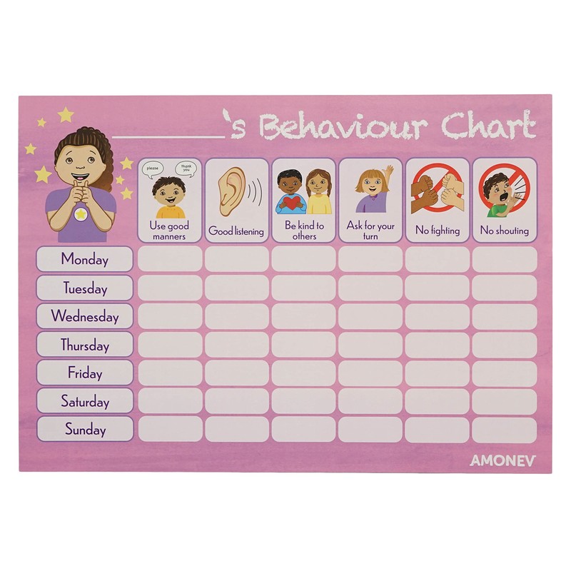 Amonev Behaviour Reward Charts for boys and girls Toddlers Twin