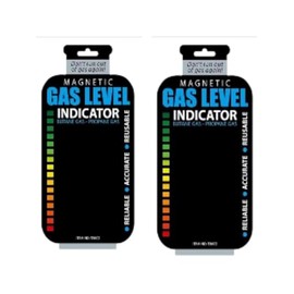 2Pcs Black Practical Propane Butane LPG Fuel Gas Tank Level Indicator, Magnetic Gauge Bottle Grill Connectors and Hoses, Outdoor Cooking Replacement Parts