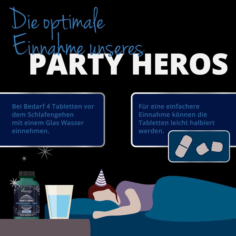Party Hero Hangover Kit | 60 Tablets | 14 Natural