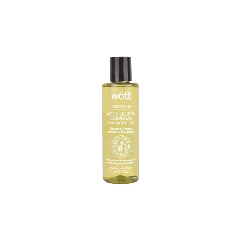Jabon Liquido Corporal Wött Versión Viaje 100ml (Herbal)