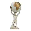 Atlas Titan God Statue Sculpture Figure Grey Patina Cast Marble