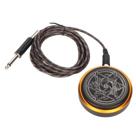 Tattoo Foot Pedal Round Shaped Prevent Slipping Stable Transmission Foot Pedal Switch Gold