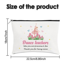 Dance Teacher Gifts for Women Dance Bags for Girls Best Teacher Gift Small Gifts for Teachers Dancer Bag Dancing Girls Cosmetic Bag Thank You Gift for Dancer Teachers Christmas Birthday Present