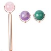 Vaguelly Natural Pink Jade Face Roller Skin Care Massage Tool