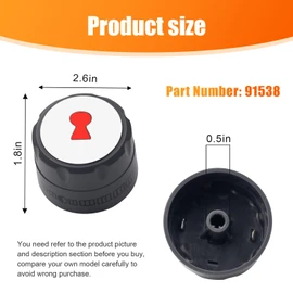 MIYOLO 91538 Grill Knobs for Weber Summit 400/600 Series Gas Grills Replacement for E-470, E-670, S-470, S-460, S-660, S-670 Model (4 Pack)
