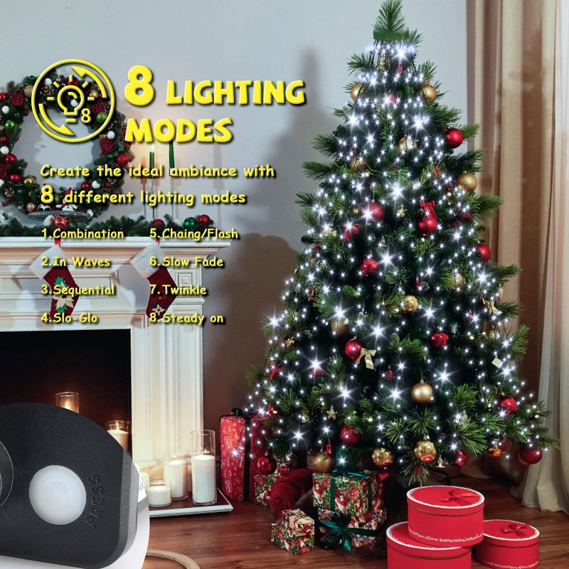 cshare Christmas Tree Lights, 592LED Christmas Lights for Tree with