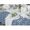 Japanese Wave Texture Pattern Pattern - Rectangle Oblong Linen Table