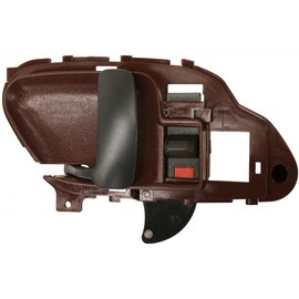 For Chevy C3500HD 1995-2000 Interior Door Handle Front OR Rear Driver Side Red Bezel with Black Lever | With Door Lock Button | Trim: Base | GM1352103 | 15708049