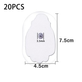 ebullient Compatible Gel Sheets Replacement Pads EMS Replacement Pads Compatible Replacement Pads Concentration Pads Muscle Exercise Aids Pack of 20 Standard 3.5mm Snap Connectors