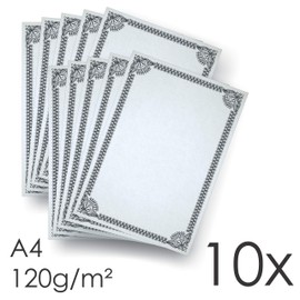 imaggge.COM 10 Sheets - A4 - 120g - Front / Back - Lightly Cardstock Diploma Certificate Sheets - Parchment Treasure Map