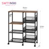 SWTYMIKI Kitchen Island Cart on Wheels - 4 Tier Rolling