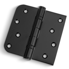 Haidms 6pack Heavy Duty Matte Black Door Hinges Ball Bearing Door Hinges 4 Inch Black Stainless Steel Hinges with Square & 5/8'' Round Radius Corner