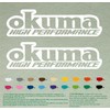Pair of Okuma Compatible Replacement Decals Vinyl Stickers Boat Outboard