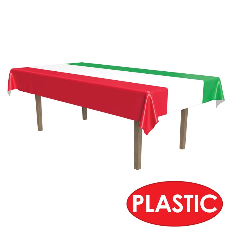 Beistle International Tablecover, 54” x 108” – Plastic Table Cloth,