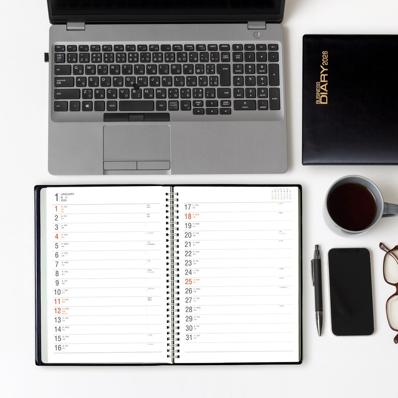 Apica D1426 Business Notebook, Starts from January 2026, B5, Monthly