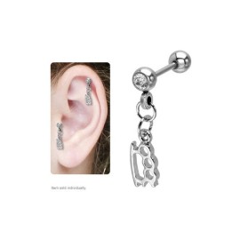 Luxe Modz Cartilage Tragus Brass Knuckle Earring