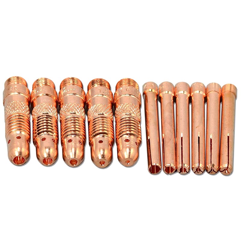 Alffun 67pcs TIG Gas Lens Back Cap Collet Body Assorted