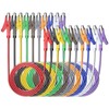 Cleqee 10PCS Alligator Clips Electrical Test Leads Dual Ended Crocodile
