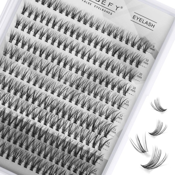 MAGEFY 220 pcs 20D Cluster Lashes 0.07C Lash Clusters 9-13mm