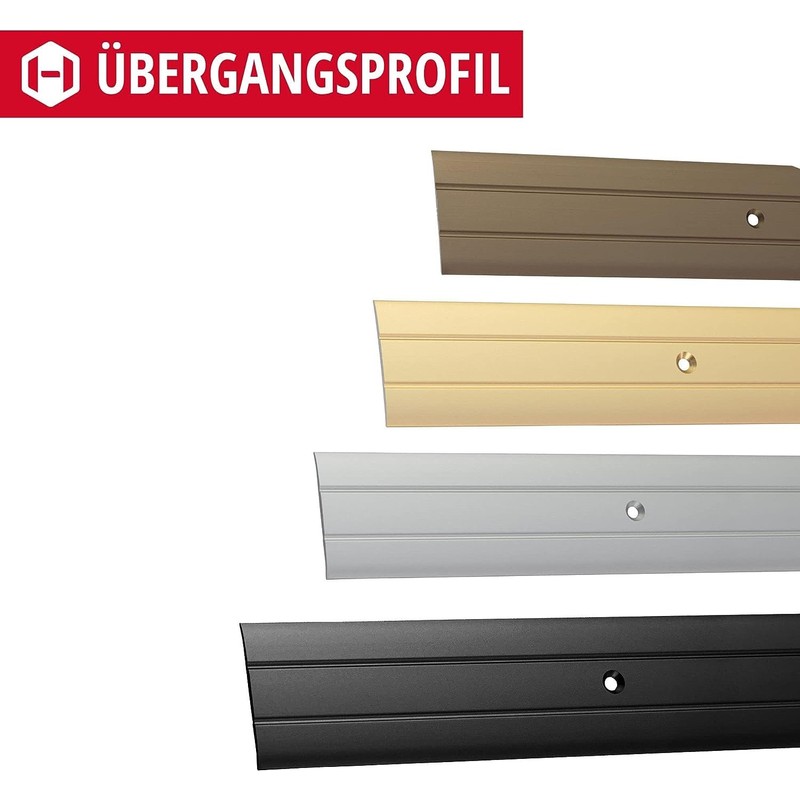 Gedotec Transition Profile for Screwing Aluminium Silver 90 cm Length