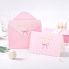 Crisky Bow Thank You Cards with Envelopes Baby Shower Pink