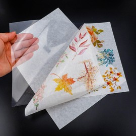 Printable Washi Sticker Paper for Inkjet & Laser Printers, 8.5x11 Inch Full Sheet, 25 Sheets, Semi transparent