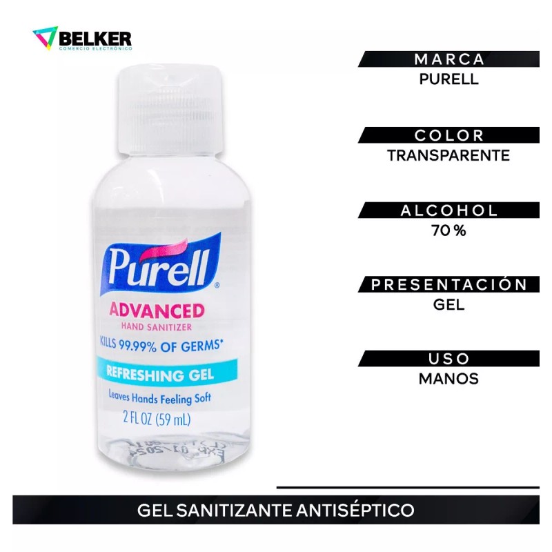 Purell Gel Antibacterial Purell 59 Ml 12 Pzas.