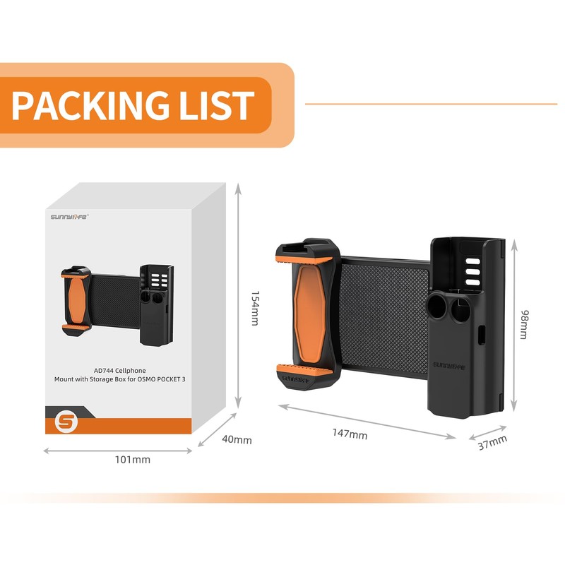 Fututech 1/4 Multi-function Extension Bracket for DJI Osmo Pocket 3