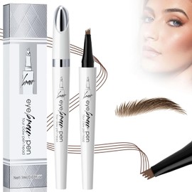 Lápiz de cejas impermeable con 4 puntas, 2024 Nuevo lápiz de cejas Microblading 3D Lápiz de contorno, lápiz de cejas mágico, natural, fino y de larga 