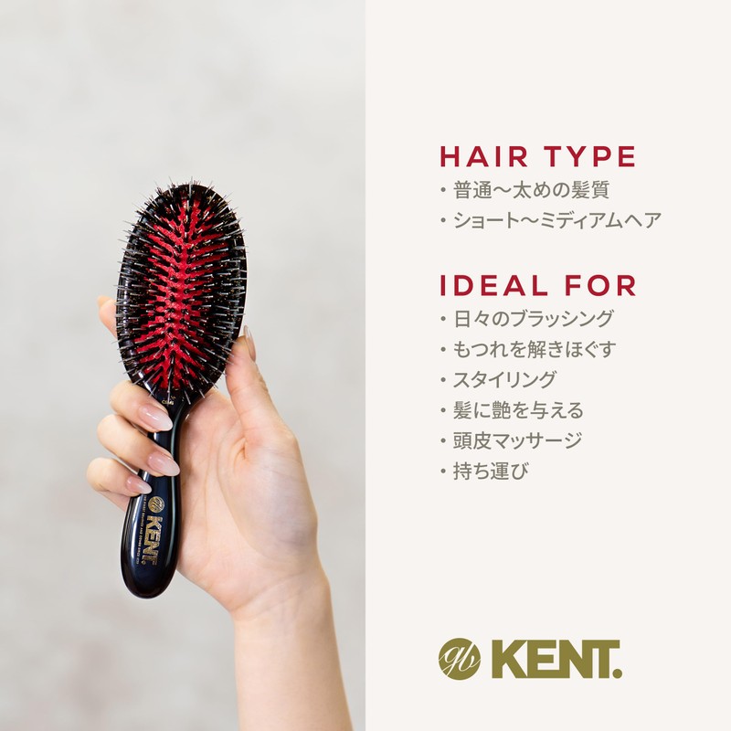 GB KENT British Royal Purveyor Pig Hair Bristle & Nylon