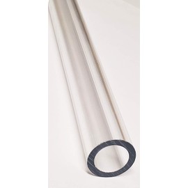 1 Pc 1" OD x 3/4" ID x 12" INCH LONG CLEAR EXTRUDED ACRYLIC PLEXIGLASS ROUND TUBE - 1/8" WALL