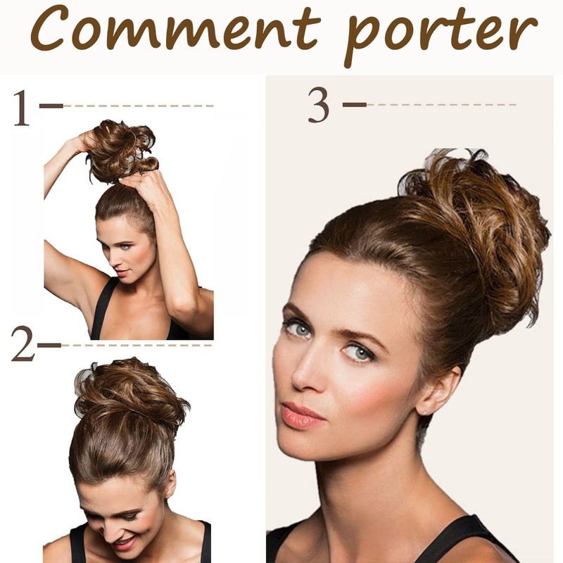 JJstar Chignon Parrucche Capelli Grandi Posticci Ricci Ondulati Capelli Naturali
