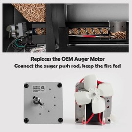 Bbcuepro Grill Auger Motor Replacement for Pit Boss Wood Pellet Grill - Auger Drive Motor Pellet Grills Replacement Parts - 2.0 RPM, 120V 60Hz 2 Pole