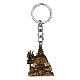 Bro Mart Lord Shiv Shankar Mahadev Bholenath Metal Keychain Car | Bike Home Multi Color (Color May Vary)