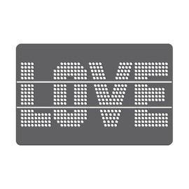 Rhinestone Genie Love 3" x 8" American Style Magnetic Rhinestone Template, Black