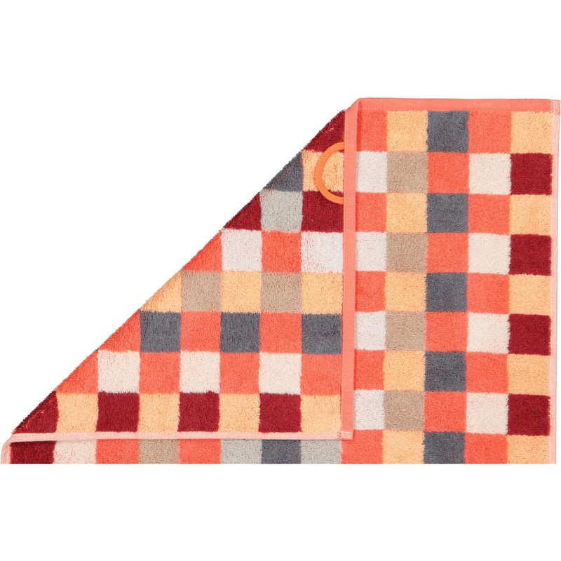 Cawö Home Hand Towels Unique Chequered 942 Coral - 22