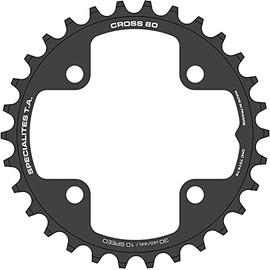 specialites Ta Cross 30 mm Diameter 80 Inner BCD Black Chainring