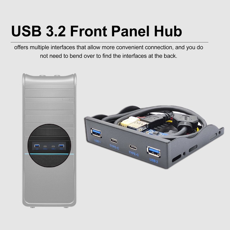 USB 3.2 Front Panel Hub 6 Ports 5Gbps High Speed