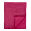 Catherine Lansfield Raschel Velvet Touch 130x170cm Blanket Throw Hot Pink