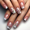 Press on Nails Medium Coffin Square French Tip Simple with