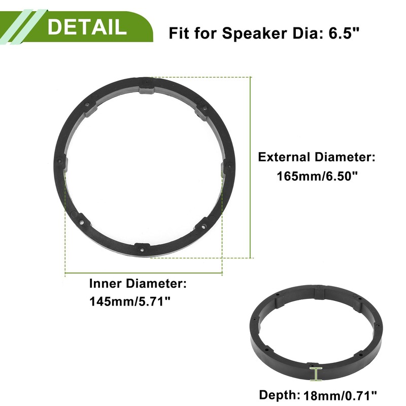 X AUTOHAUX Universal for 6.5" Speaker Spacer Ring Tweeter Speaker