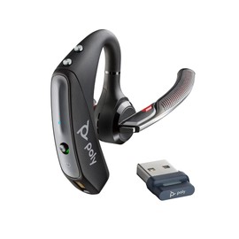 Plantronics by Poly Voyager 5200 UC Wireless Headset & Charging Case - Works w/Teams, Zoom - (206110-102) (Renewed)