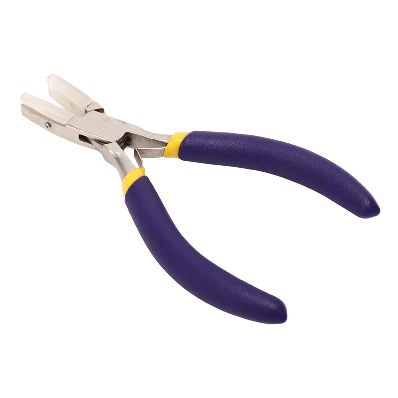 Flat Nose Pliers Blue Handle Double Spring Structure Carbon Steel