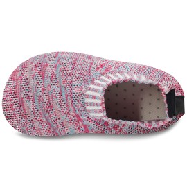 Dream Bridge Kids’ Slipper Socks, Non-Slip Knitted Socks, Slippers for Boys, Girls, Indoor, Outdoor Socks with Rubber Sole - pink, size: 24/25 EU