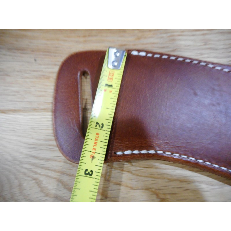 Cross Draw Buffalo leather knife sheath Golden Brown. fits a