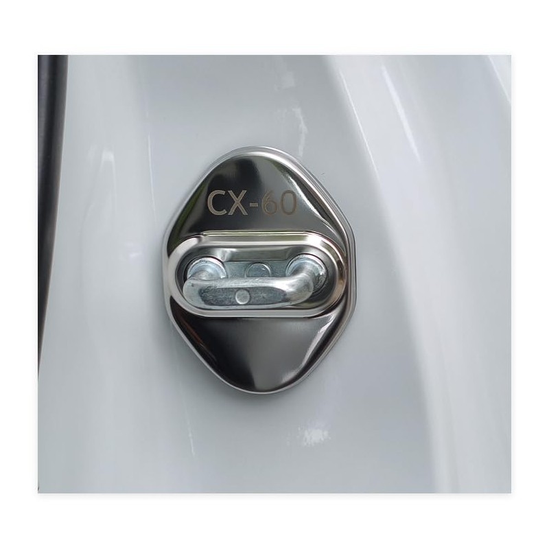 MEKOMEKO CX60-MSGY4 Mazda CX-60 Dedicated Striker Cover, Door Lock Cover,
